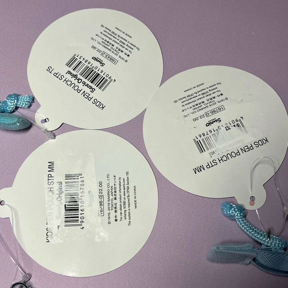 NWT Sanrio Set of 3 Pencil Pouches Little Twin Stars My Melody Kids Hello Kitty